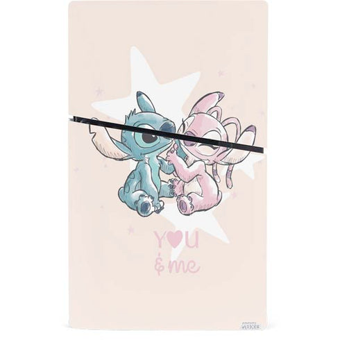 Disney Lilo and Stitch Stitch and Angel PS5 Slim Digital Edition Console Skin